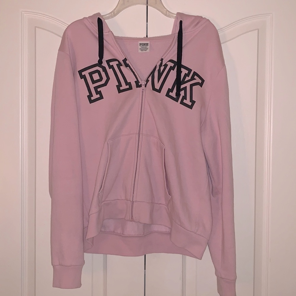 PINK zip up hoodie L